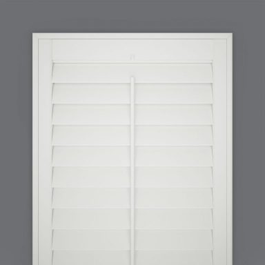 Bright White Bright White Glossy Faux Wood Water Resistant Shutters Sample | Kitchen Plantation Shutters West Midlands Telford