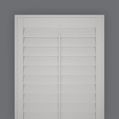 Lunar Lunar Silvery Grey Faux Wood Shutters Swatch | Moisture Resistant Conservatory Shutters West Midlands
